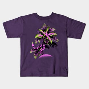 Snake Palms - Purple Kids T-Shirt